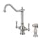 Pioneer Industries Two Handle Kitchen Faucet, Compression Hose, Single Hole, Brushed Nckl, Weight: 8.5 2AM401-BN - alternate 1